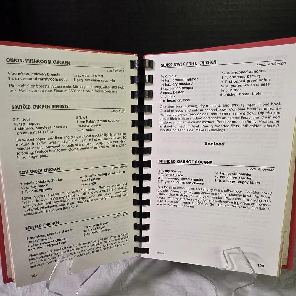 Vintage 1998 Cooking With Faith CookBook Faith Lutheran Church‎ Flower Mound TX
